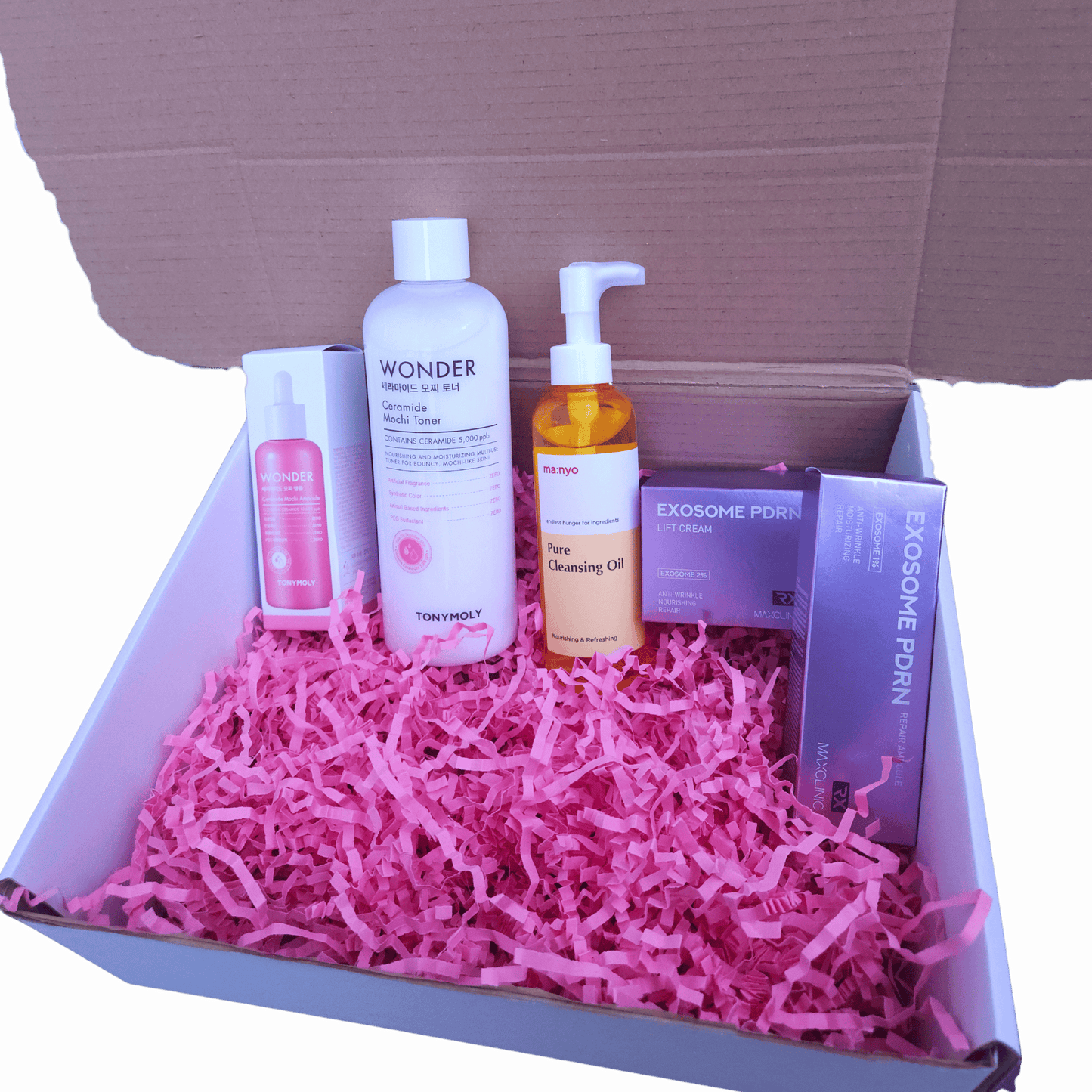The "K Beauty Skincare Essentials" routine box